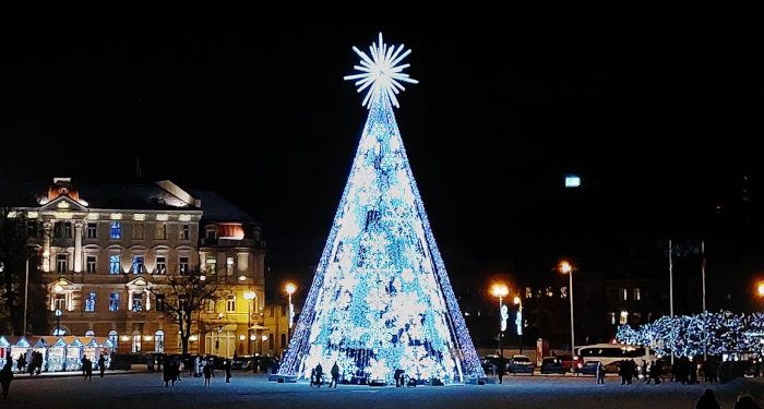 Kalėdinė eglė Vilniuje 2021